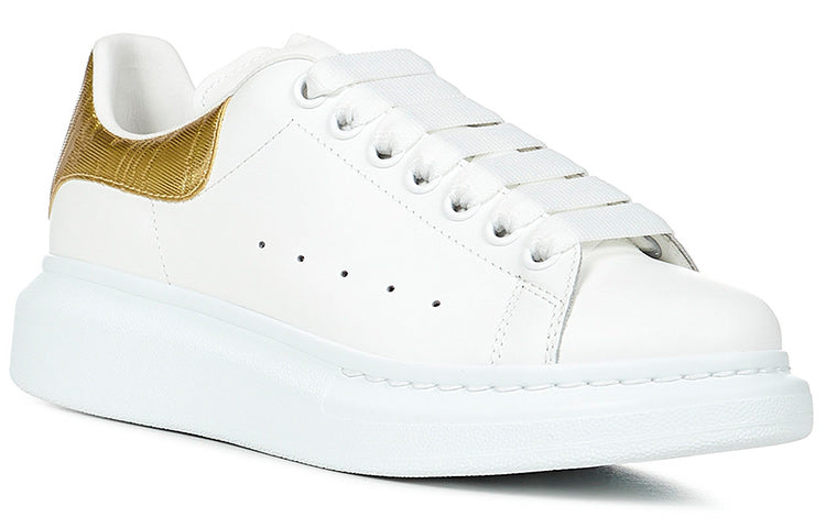 (WMNS) Alexander McQueen Oversized Sneakers 'White Gold' 676702WIAFH9075 #