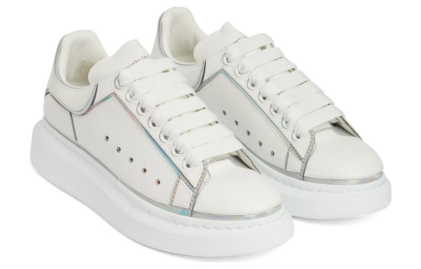 (WMNS) Alexander McQueen Oversized Sneakers 'White Silver' 708750WIBNV9989 #