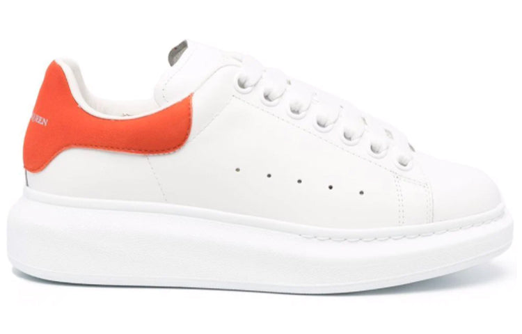 (WMNS) Alexander McQueen Oversized Sneaker 'White Orange' 553770WHGP79411 #