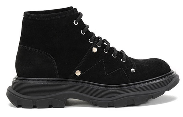 (WMNS) Alexander McQueen Tread Slick Boot 'Black' 595469WHZ281081 #