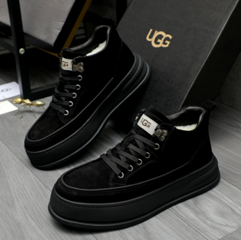 UGG Lowmel Lace-Up Sneaker — Triple Black