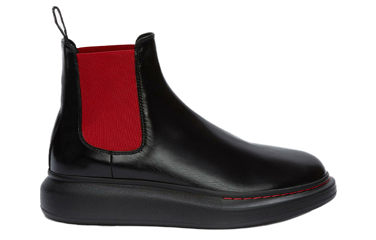 Alexander McQueen Hybrid Chelsea Boot 'Black Red' 586198WHX521066 #