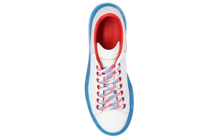 (WMNS) Alexander McQueen Oversized Sneaker 'White Blue' 611698WHXMA9623 #