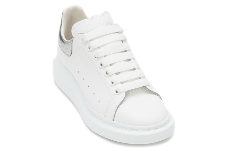 Alexander McQueen Oversized Sneaker 'White Silver Crocodile' 625162WHYBQ9071 #