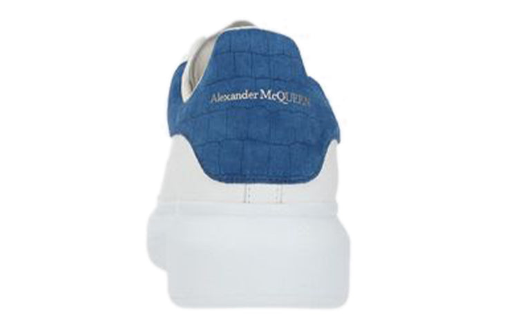 Alexander McQueen Oversized Sneaker 'White Blue Crocodile' 625162WHZ4K9255 #