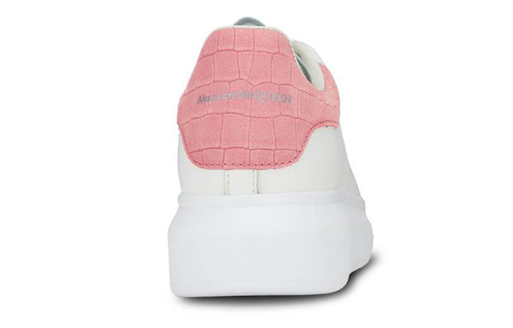 (WMNS) Alexander McQueen Oversized Sneaker 'Pink Embossed Suede Crocodile' 650788WHZ4K9648 #