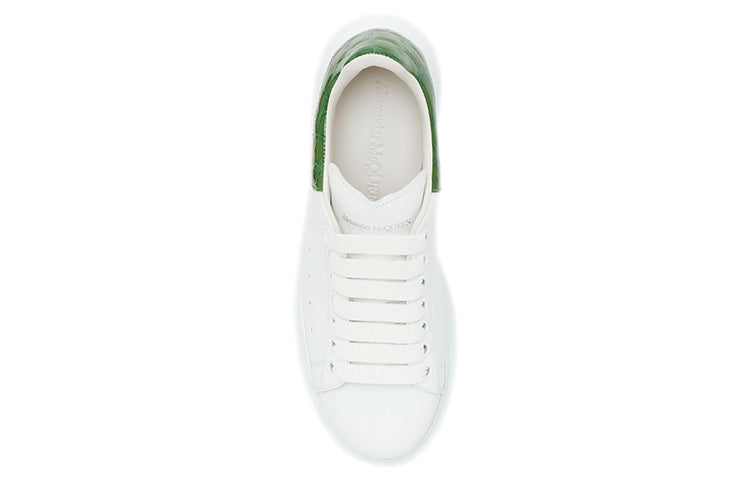 (WMNS) Alexander McQueen Oversized Sneaker 'White Green Crocodile' 553770WIAF89409 #