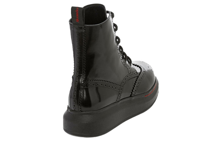 (WMNS) Alexander McQueen Hybrid Lace Up Boot 'Black' 586402WHX511000 #