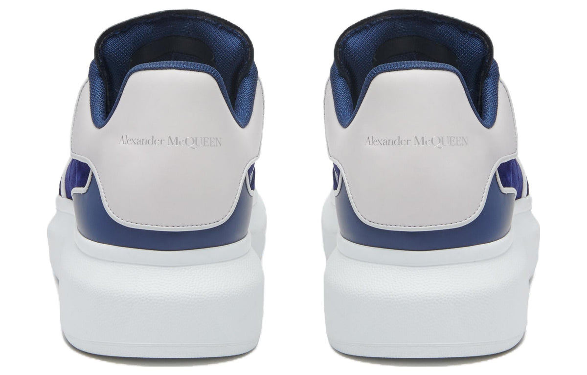 Alexander McQueen Oversized Leather Sneakers 'Blue White' 777300WIEM44699 #