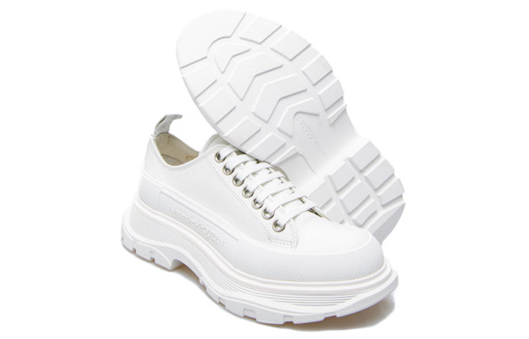 (WMNS) Alexander McQueen Tread Slick Lace Up Low 'White' 633902WHZ629071 #
