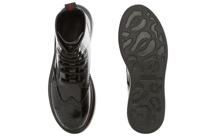 (WMNS) Alexander McQueen Hybrid Lace Up Boot 'Black' 586402WHX511000 #