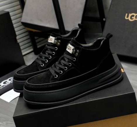 UGG Lowmel Lace-Up Sneaker — Triple Black