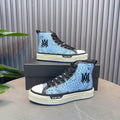 Amiri Court High-Top Sneaker — Bandana Paisley Blue