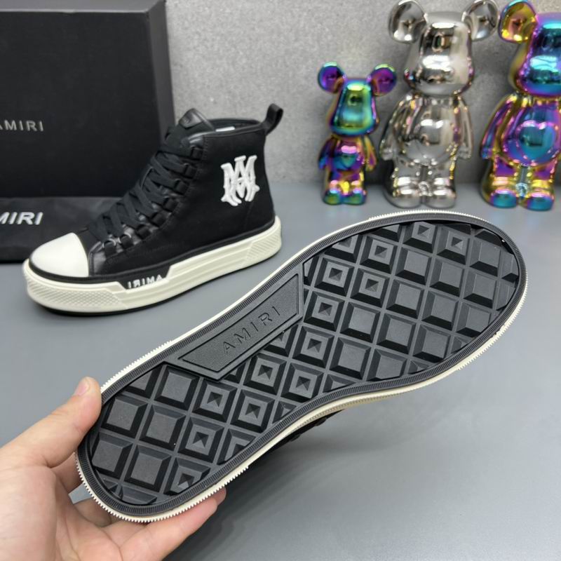 Amiri Court High-Top Sneaker — Black / White MA Monogram