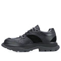 Alexander McQueen Tread Suede-panelled Leather Trainers 'Black' 627222WHRH51081 #