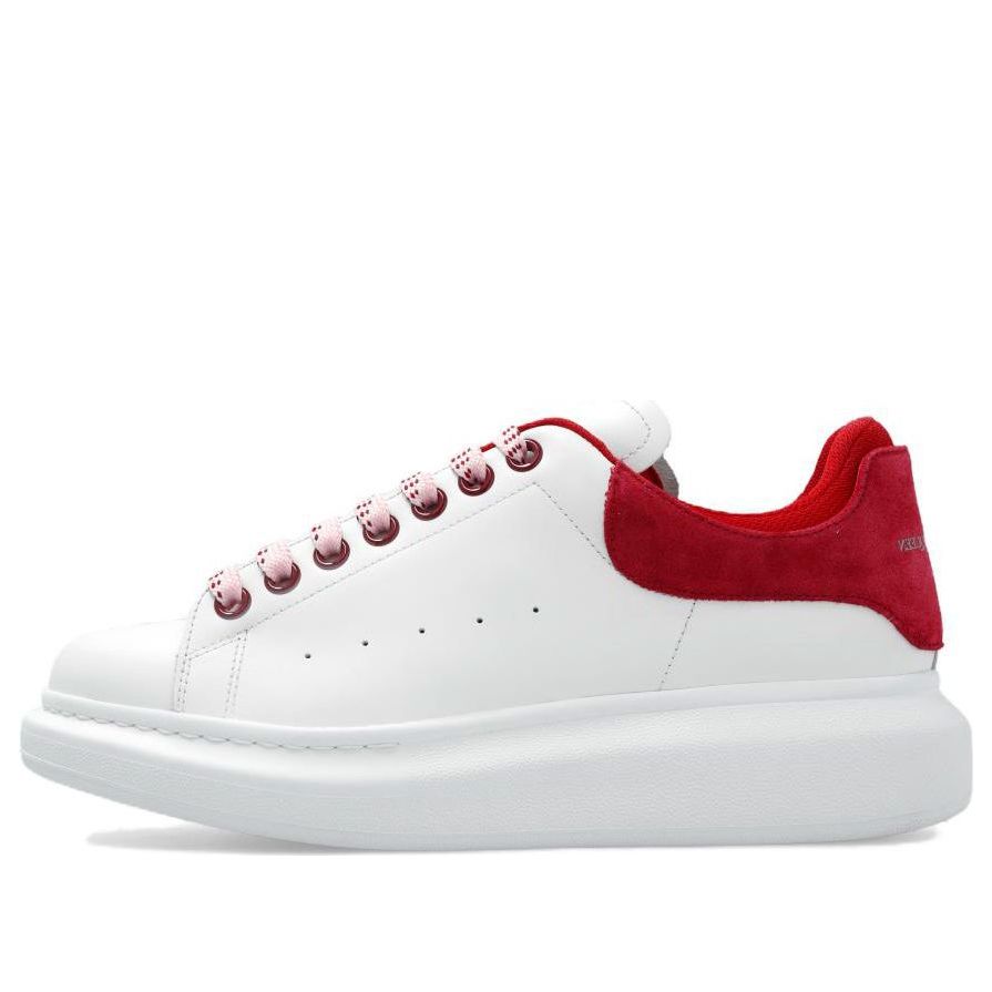(WMNS) Alexander McQueen Oversized Sneakers 'White Red' 697103WICYA8824 #