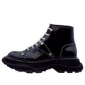 (WMNS) Alexander McQueen Tread Slick Boot 'Black Silver' 595469WHZ811090 #