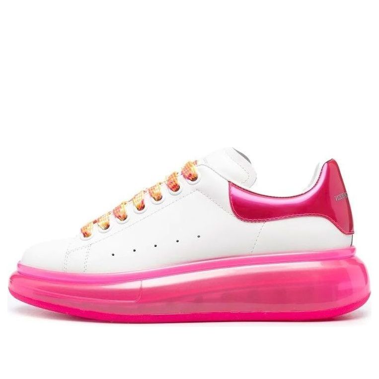 (WMNS) Alexander McQueen Oversized Lace-Up Sneakers 'White Rose Pink' 697109WIBNF9753 #