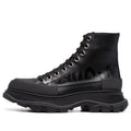 (WMNS) Alexander McQueen Tread Slick High-Top Boots 'Black' 679529WIABD1000 #