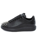 Alexander McQueen Leather Spike Larry Sneakers 'Black' 705807WHTQQ1081 #