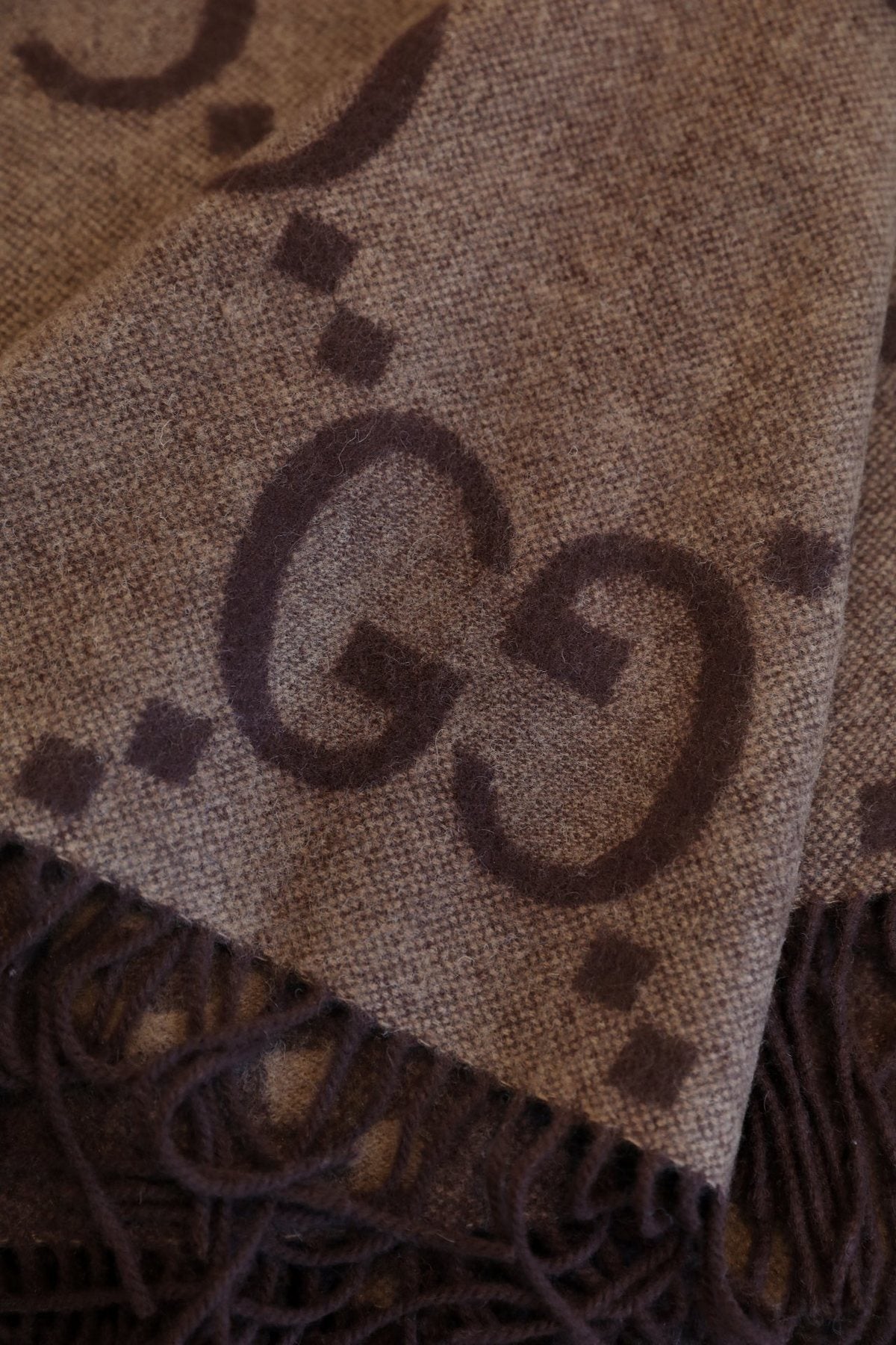 Gucci Interlocking-G Fringed Wrap Cape