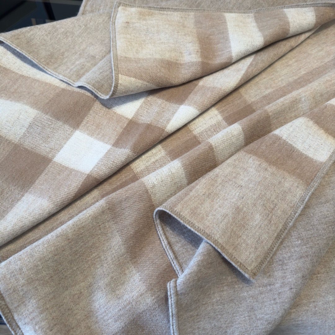 Burberry Reversible Plaid Cape Shawl