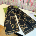 Gucci Wool Interlocking Motif Scarf - 180 x 47 cm