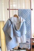 Burberry Cashmere-Wool Plaid Hooded Scarf