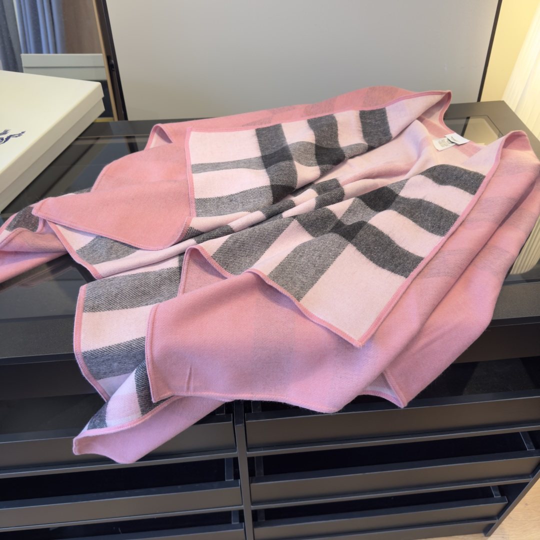 Burberry Reversible Plaid Cape Wrap