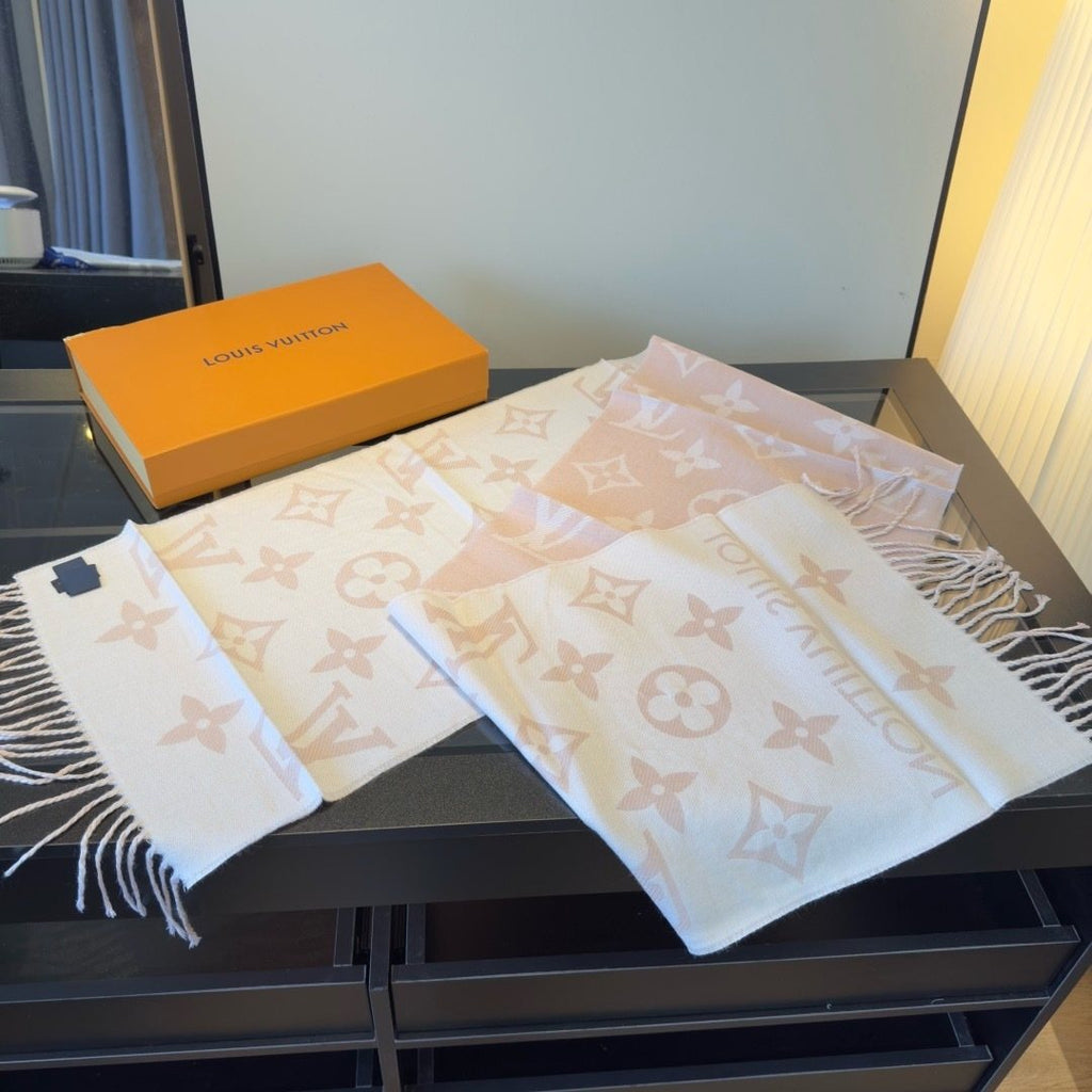 Louis Vuitton Reversible Wool Monogram Scarf - 180 x 30 cm
