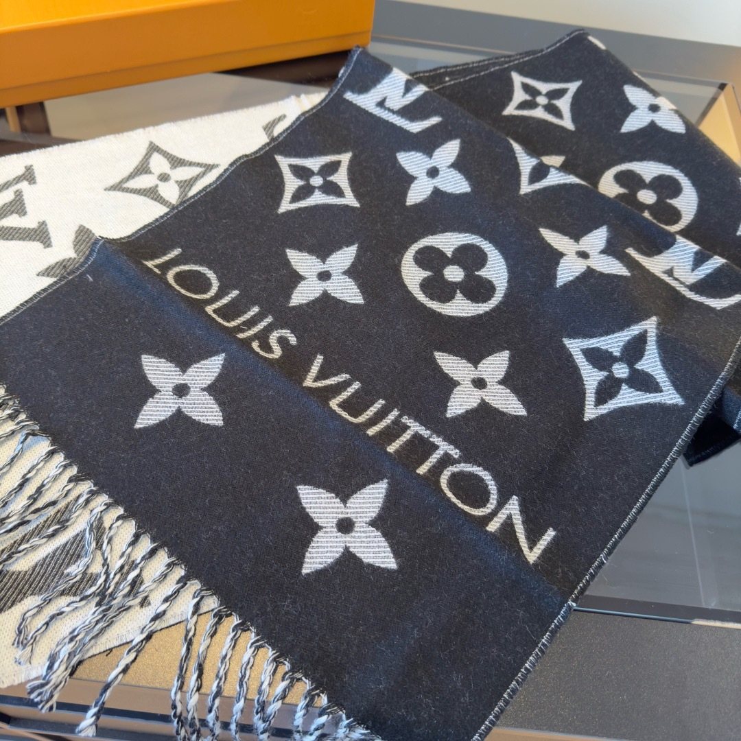 Louis Vuitton Reversible Wool Monogram Scarf - 180 x 30 cm