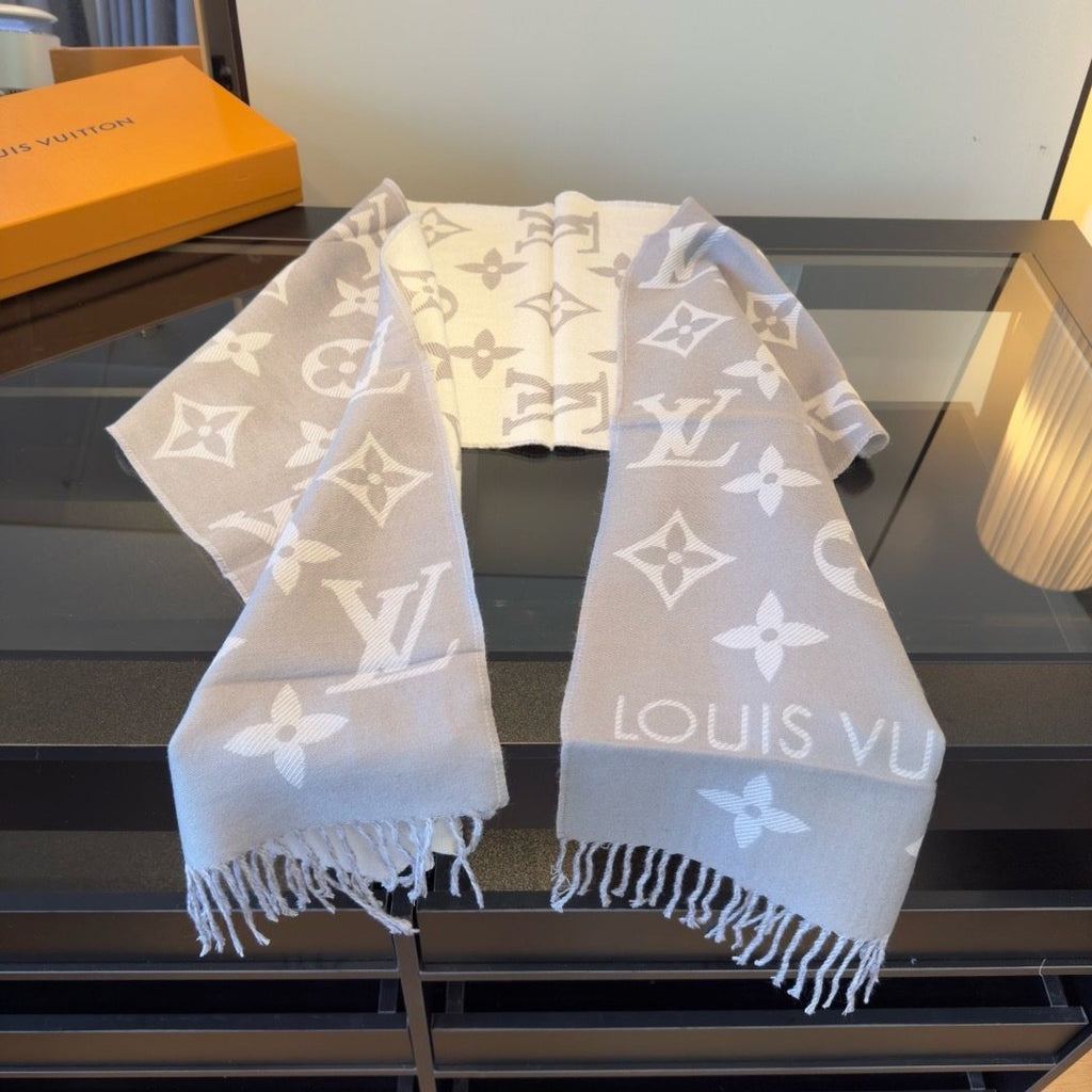 Louis Vuitton Reversible Wool Monogram Scarf - 180 x 30 cm