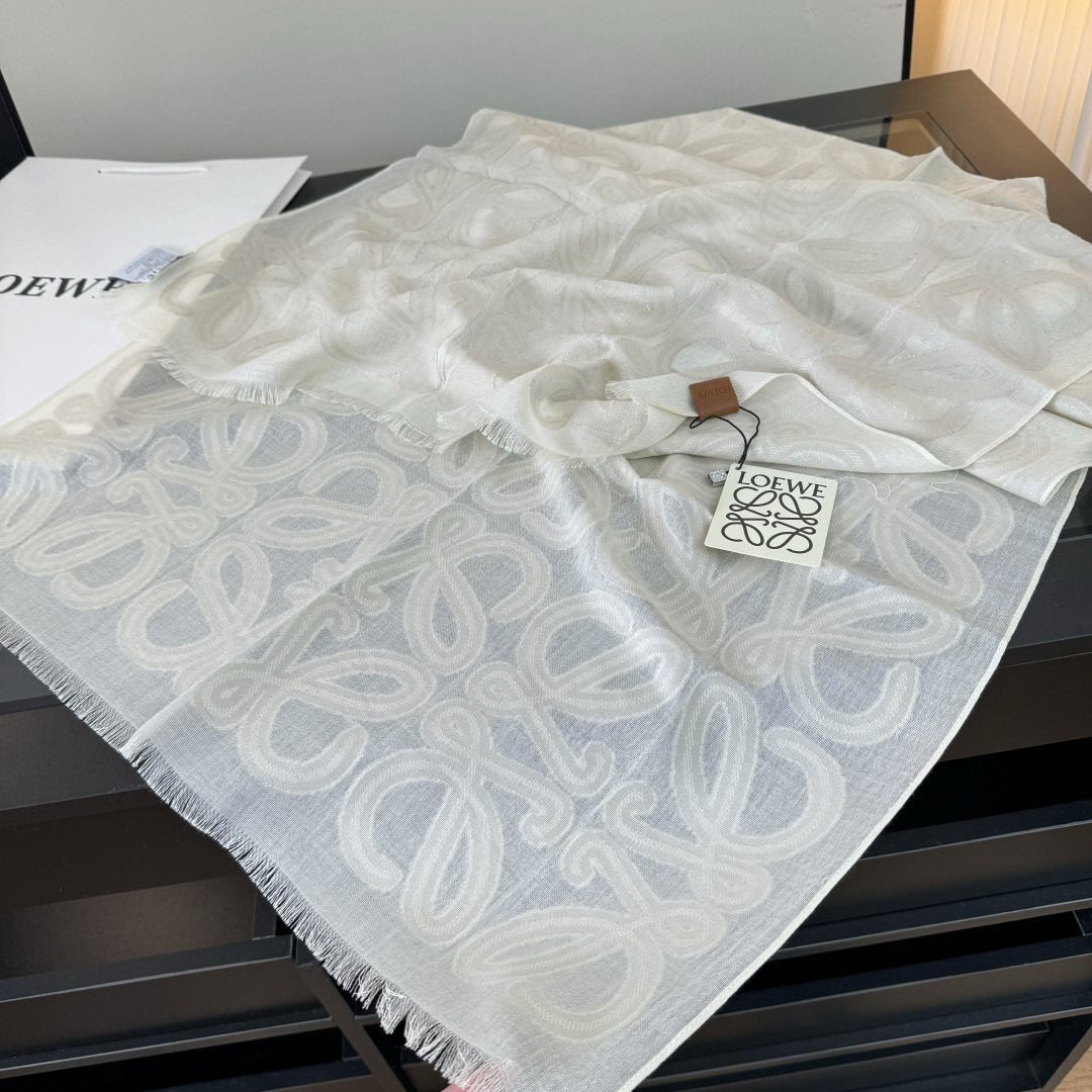 Loewe Anagram Fringed Scarf