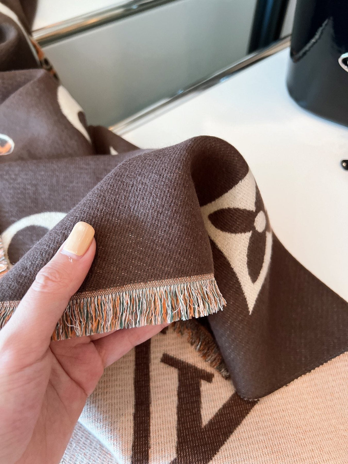 Louis Vuitton Cashmere-Blend Floral Monogram Scarf