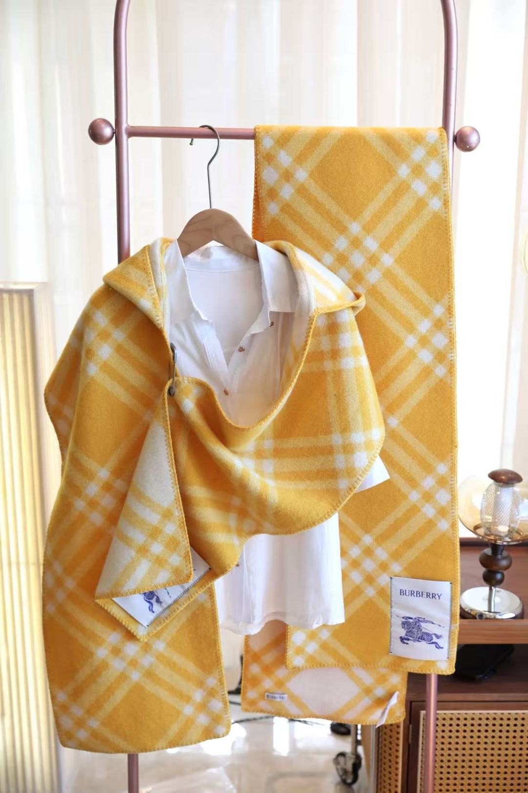 Burberry Hooded Plaid Wrap Scarf - 30 x 180 cm
